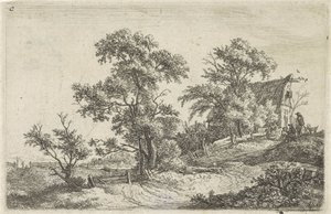 Maison sur un chemin sur une colline