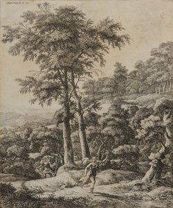 Paysage avec chasseresse - Anthonie Waterloo