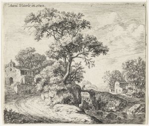 Paysage avec une chapelle - Anthonie Waterloo