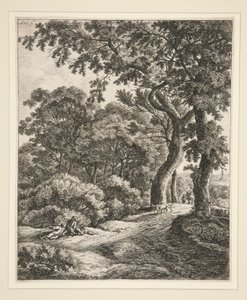 Les deux voyageurs en repos dans le bois - Anthonie Waterloo