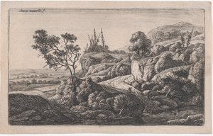 Chemins menant à un ruisseau, 17ème siècle - Anthonie Waterloo