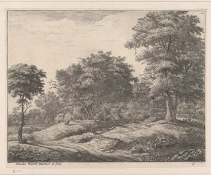Berger endormi sur une butte, 17e siècle - Anthonie Waterloo