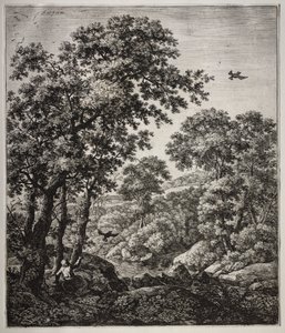 Six grands paysages verticaux avec des scènes de l