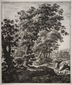 Six grands paysages verticaux avec des scènes de l