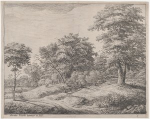 Le Berger endormi sur une petite colline, 17e siècle - Anthonie Waterloo