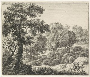 Deux cavaliers sur un chemin forestier