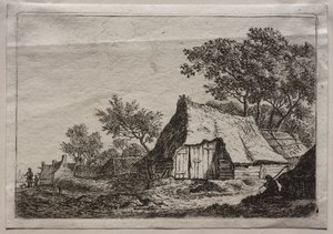 Douze paysages : Planche I, Le Petit Hameau - Anthonie Waterloo