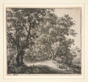 Deux hommes à une porte - Anthonie Waterloo