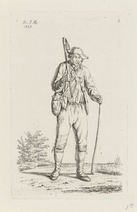 Paysans des Ardennes avec une houe - Anthonie Willem Hendrik Nolthenius de Man
