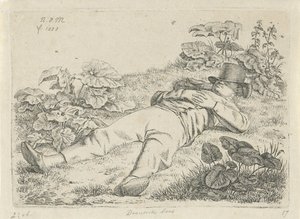 Homme allongé dans l