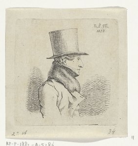 Homme avec un chapeau haut de forme - Anthonie Willem Hendrik Nolthenius de Man