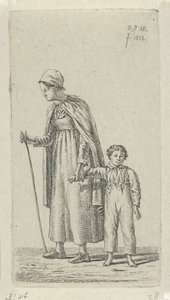 Mère avec enfant dans les bras, 12 petites études (titre de la série) - Anthonie Willem Hendrik Nolthenius de Man