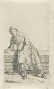 Femme assise sur un muret - Anthonie Willem Hendrik Nolthenius de Man
