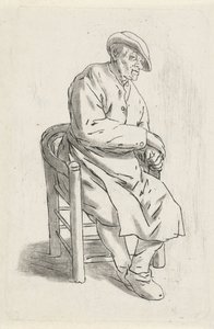 Homme assis dans un fauteuil
