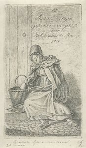 Femme assise avec panier et assiette - Anthonie Willem Hendrik Nolthenius de Man