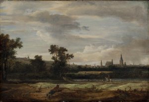 Paysage avec vue sur une ville