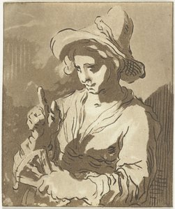 Jeune femme avec éventail - Anthonie van den Bos
