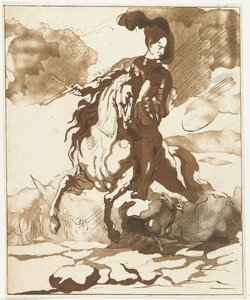Cavalier avec chien
