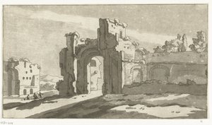 Ruines de la grande salle des Thermes de Caracalla, Rome - Anthonie van den Bos
