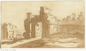 Ruines de la grande salle des Thermes de Caracalla, Rome - Anthonie van den Bos