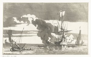 Bataille navale - Anthonie van den Bos