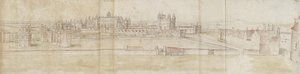 Palais de Hampton Court depuis le nord - Anthonis van den Wyngaerde