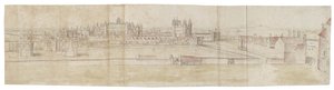 Le palais de Hampton Court depuis le nord - Anthonis van den Wyngaerde