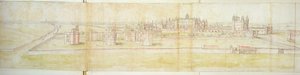 Le palais de Hampton Court depuis le nord, c.1544 (plume, encre et aquarelle sur papier) - Anthonis van den Wyngaerde
