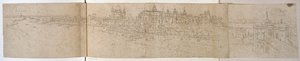 Palais de Hampton Court depuis la rivière, vers 1544 - Anthonis van den Wyngaerde