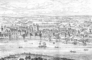 Londres de Temple Bar à Charing Cross, 1543 - Anthonis van den Wyngaerde
