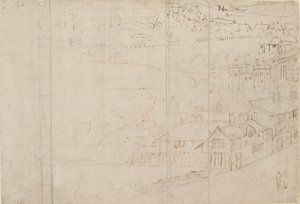 Panorama de Londres vu de Southwark : Bankside - Anthonis van den Wyngaerde