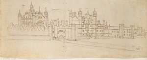 La chapelle et la porte du palais de Hampton Court, vers 1550-1560