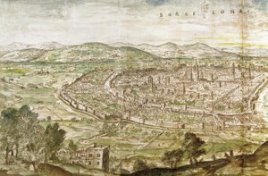 Vue de Barcelone, 1563 - Anthonis van den Wyngaerde
