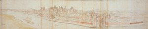 Vue du palais de Hampton Court depuis le sud, avec la rivière au premier plan, 1558