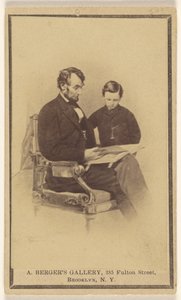 Le président Lincoln lisant la Bible à son fils Tad - Anthony Berger