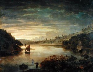 Vue sur la rivière Neath dans le Glamorganshire - Anthony Devis