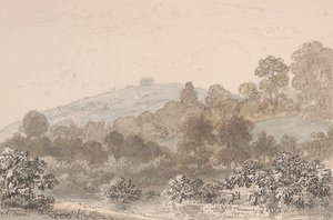 Paysage avec ruisseau au premier plan - Anthony Devis