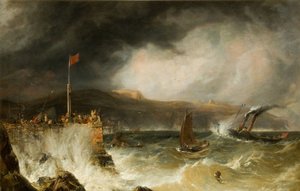 Bateau de poste entrant dans le port, 1855 - Anthony Vandyke Copley Fielding