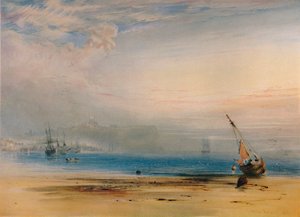 Scarborough depuis la baie, 1850 - Anthony Vandyke Copley Fielding