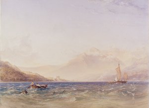 La Tête de Loch Fyne, avec le château de Dindarra, 1850