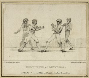 Humphreys et Mendoza, gravé par William Birch, publié en 1792 - Anthony van (after) Assen