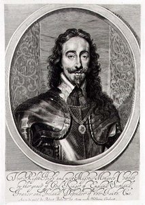 Portrait de Charles Ier, gravé par William Faithorne - Anthony van (after) Dyck