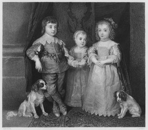 Les trois enfants de Charles Ier (gravure)