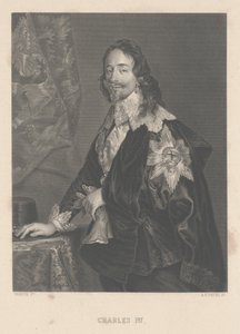 Charles Ier, gravé par A.H. Payne - Anthony van Dyck