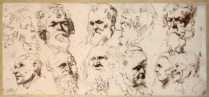 Onze études de têtes - Anthony van Dyck