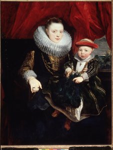 Portrait de jeune femme avec son enfant - Anthony van Dyck