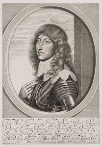 Portrait du prince Rupert (1619-82) comte palatin du Rhin et duc de Bavière, gravé par William Faithorne (1616-91) - Anthony van Dyck
