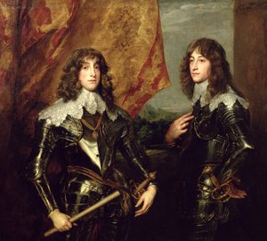 Prince Charles Louis (1617-80) Électeur Palatin et son frère, Prince Rupert (1619-82) du Palatinat, 1637 - Anthony van Dyck
