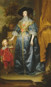 Reine Henriette Marie et son nain Sir Jeffrey Hudson, vers 1633
