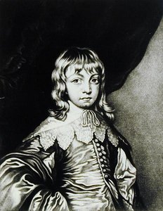 Portrait de George, duc de Buckingham (1592-1628) gravé par Robert Dunkarton (1744-c.1817) de Illustrious Characters in British History - Anthony van after Dyck